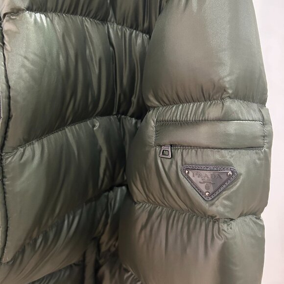 Prada Nylon Down Jacket Hunter Green - Picture 2 of 5